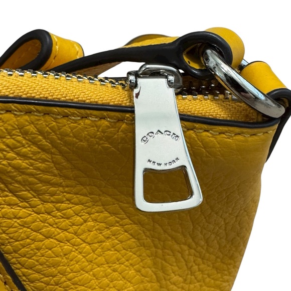 Coach Small Kelsey Crossbody Handbag M1748-F27596 Canary Yellow Leather Purse - Picture 11 of 12